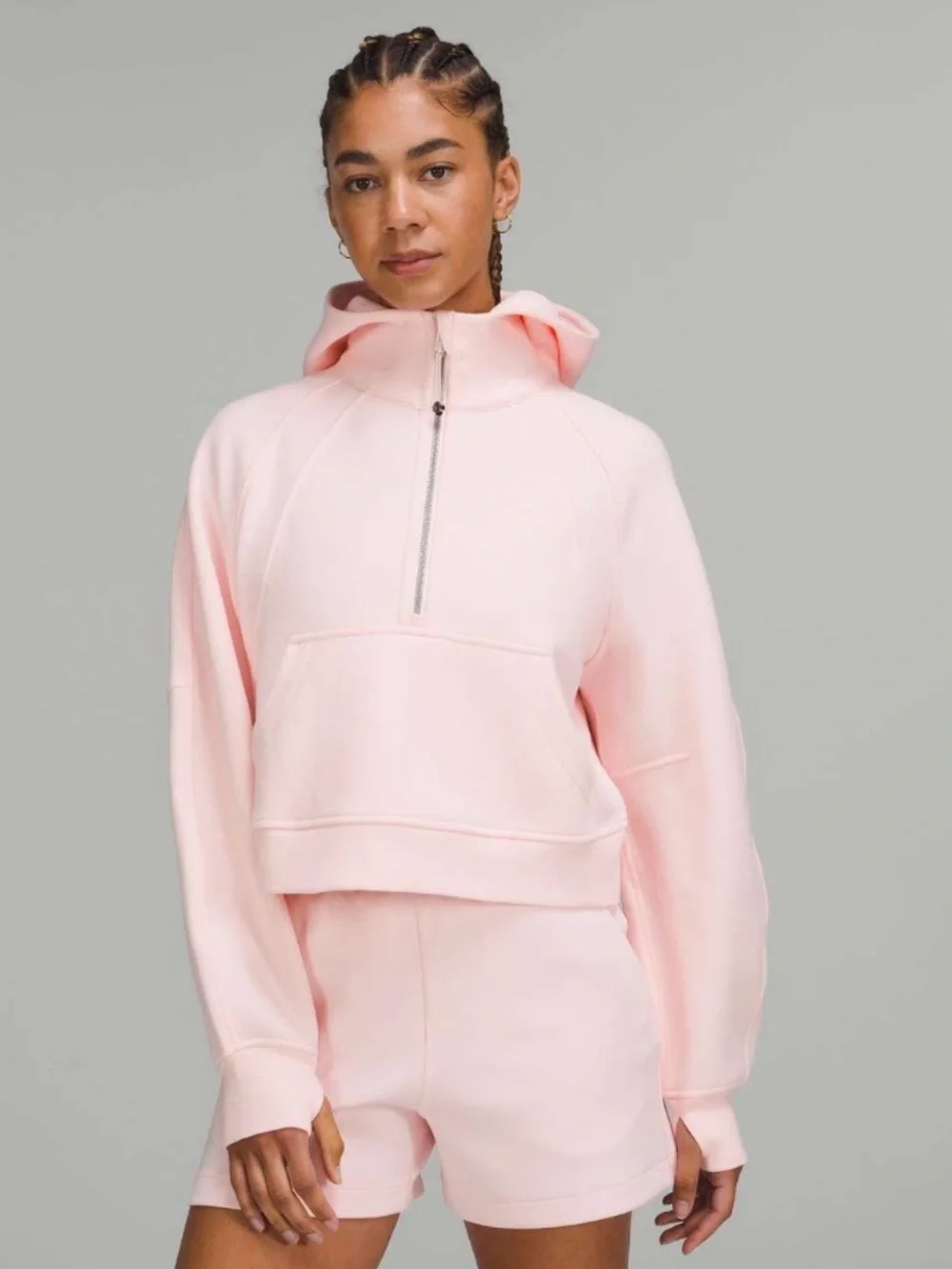Lululemon Scuba Oversized Half Zip Hoodie XS/S Strawberry Milkshake Pink